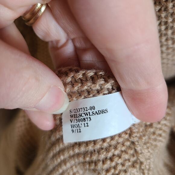 Banana Republic Womens L Turtleneck Chunky Cable Knit Wool Sweater Dress Cozy - Picture 8 of 10